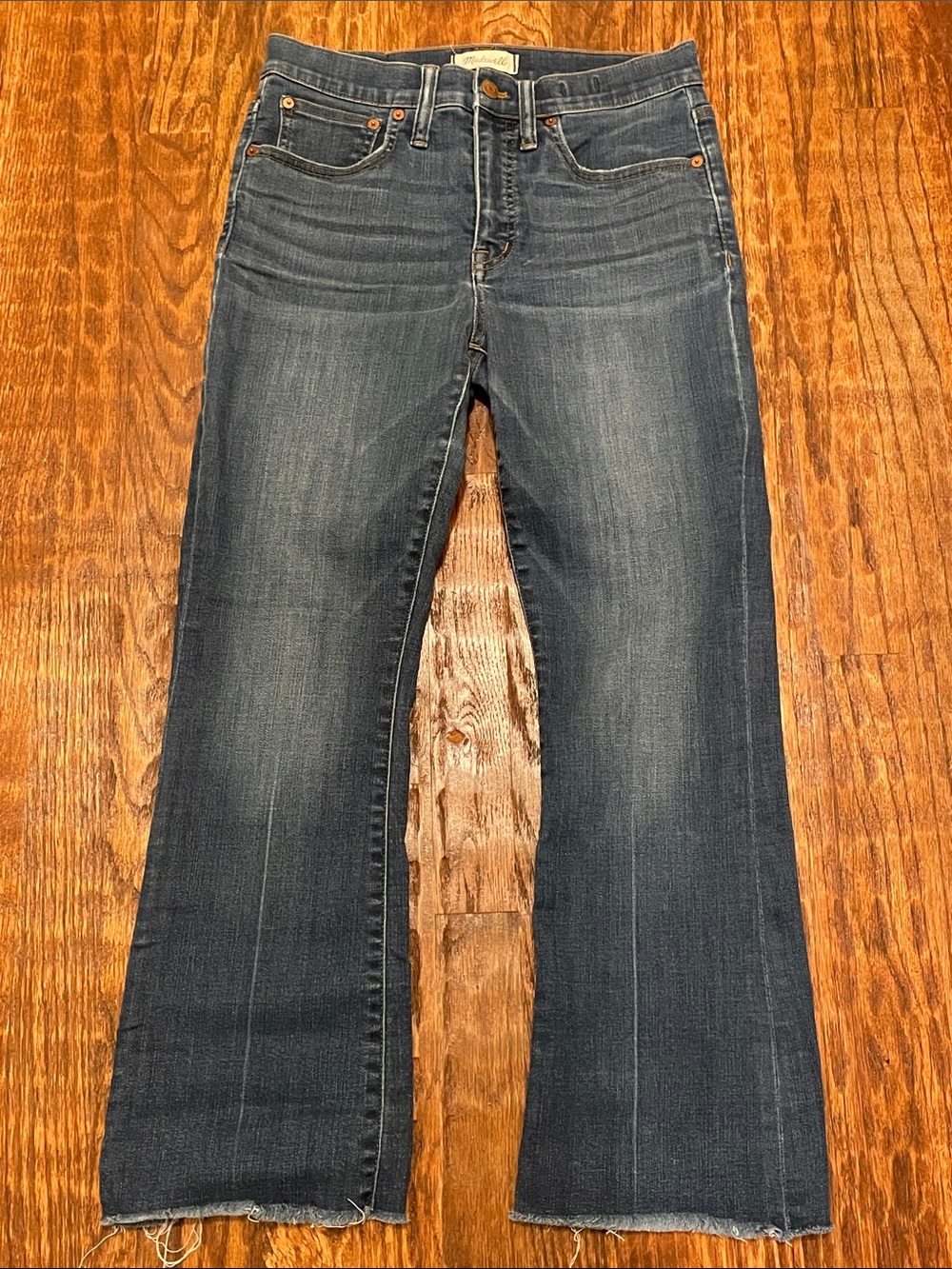 Madewell High-Rise Flare Jeans in Medium Blue Indigo Wash